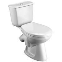 Santek Бриз эконом косой выпуск 1-ый смыв с сиденьем полипропилен (1WH202569)