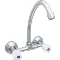 Смеситель для кухни настенный ЦС-СМ 293 К пласт.маховик ,круглый излив