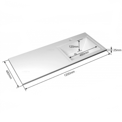 Мебельная раковина над стиральной машиной СанТа Лидер 1202 чертеж
