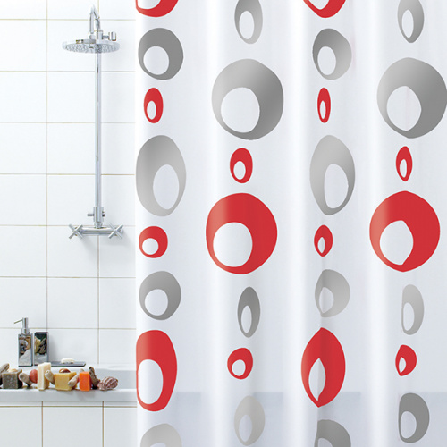 Штора для ванной 180*200 ПВХ Bolle сер.