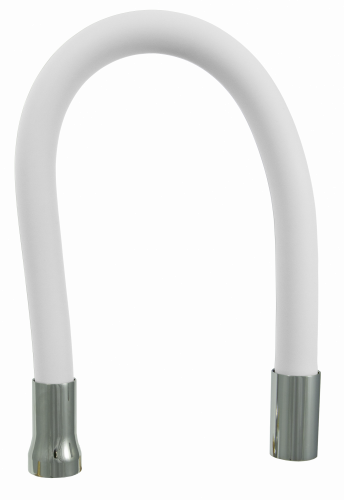 Излив кухня  гибкий силиконовый D24 белый СКИН